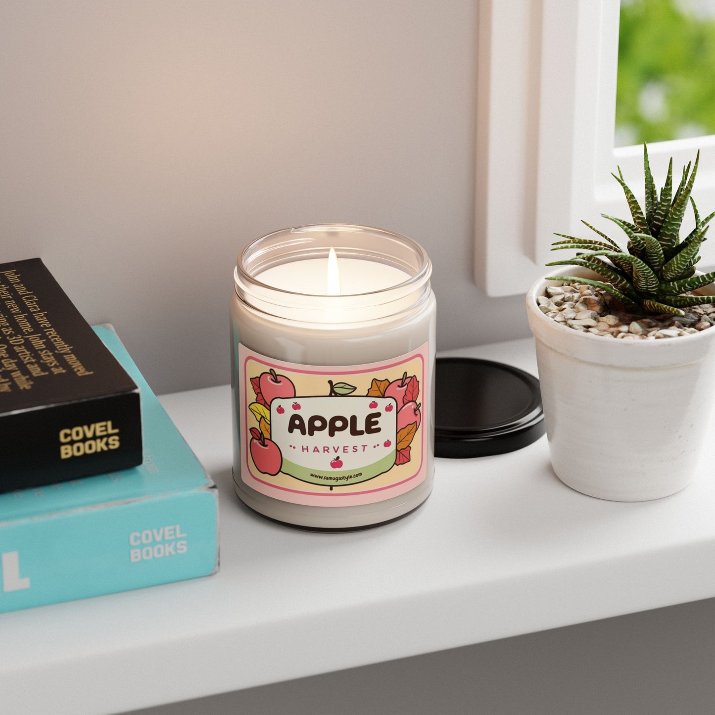 Apple Harvest Scented Soy Candle - Autumn Aromatherapy, Cozy Home Décor