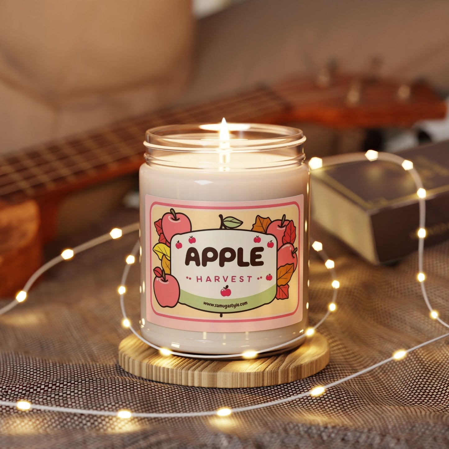 Apple Harvest Scented Soy Candle - Autumn Aromatherapy, Cozy Home Décor